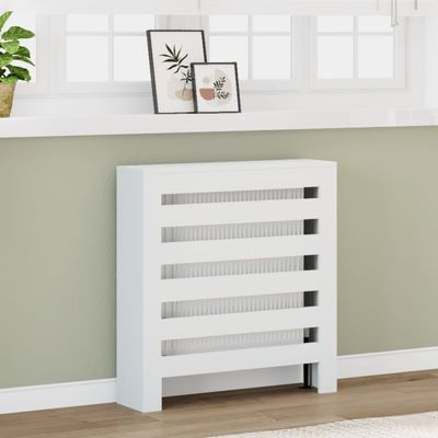 vidaXL Kryt na radiátor biely 78x20x82 cm kompozitné drevo
