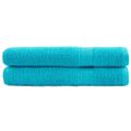 vidaXL Prémiové uteráky SOLUND 2 ks tyrksyové 100x200cm 600 g/m2