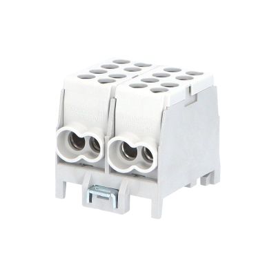 Svorkovnica rozbočovacia HLAK 25 2/4 S, 100A, 2pól., AL/CU, IP20, sivá, na DIN /2080213