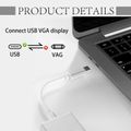 MEGATECH Prevodník USB-C/VGA samica