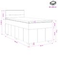 vidaXL Posteľ boxspring s matracom Svetlosivá 90 x 190 cm Látka