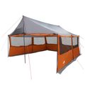 vidaXL Rodinný stan so strechou Šedá a oranžová 450 x 400 x 265 cm