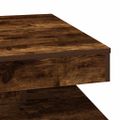 VidaXL Konferenčný stolík otočný o 360 stupňov tmavý dub 70x70x34,5 cm