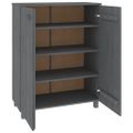 vidaXL Skrinka na topánky HAMAR, tmavosivá 85x40x108 cm, borovica