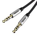 Baseus Yiven Audio kábel 3,5 samec Audio M30 1,5 m strieborný + čierny