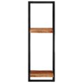 vidaXL Nástenné police 2 ks 25x25x75 cm akáciový masív a oceľ