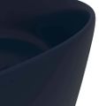 vidaXL Luxusné umývadlo, okrúhle, matné tmavomodré 40x15 cm, keramika