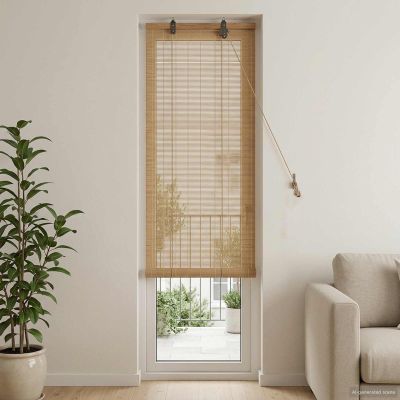 vidaXL Roleta Hnedá 40 x 220 cm Bambus