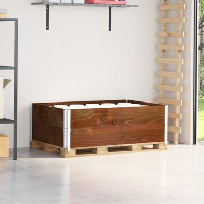 vidaXL Paletové ohrádky 2 ks hnedé 120x80 cm borovicový masív