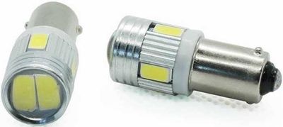 Žiarovka LED-Ba9S 12-24V/3W biela, 6x SMD5630 s čočkou