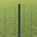 vidaXL Euro oplotenie s pilierom 10 x 0,8 m PVC potiahnutá oceľ Zelená