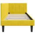 vidaXL Rohový rám postele s čelnou doskou Žltá 80 cm x 200 cm Zamat