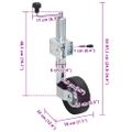 vidaXL Oporné koleso na príves s delenou svorkou 60mm pozinkované oceľ