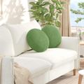 vidaXL Vankúše na sedenie 2 pcs Svetlo zelená Ø 40 x 13 cm Zamat