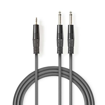 Kábel Jack 3,5mm konektor/2x Jack 6,35mm konektor 1,5m NEDIS COTH23200GY15