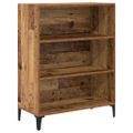 vidaXL Highboard Staré drevo 69,5 x 34 x 180 cm Kompozitné drevo