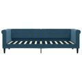 vidaXL Denná posteľ s matracom modrá 80x200 cm zamat
