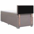 vidaXL Posteľ s boxspringom a matracom a LED Sivohnedá 90 x 200 cm
