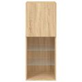 vidaXL TV skrinka s LED svetlami dub sonoma 40,5x30x102 cm