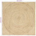 vidaXL Koberec do oblasti Biela 120 x 120 cm Juta