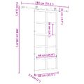 vidaXL Posuvné dvere 80 x 208 cm Borovicový masív Prírodná