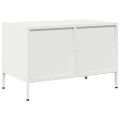 vidaXL TV skrinka biela 68x39x43,5 cm oceľ valcovaná za studena