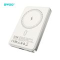 Power bank BWOO P82 BO 10000mAh 15W s bezdrôtovým nabíjaním svetlošedý