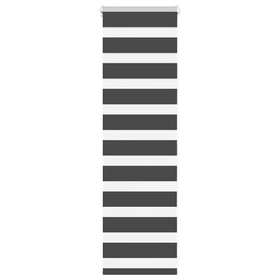 vidaXL Zebra roleta čierna 55x100 cm šírka látky 50,9 cm polyester