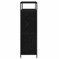 vidaXL Skriňa na topánky 100 x 34 x 112 cm Kompozitné drevo Čierny dub