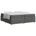 vidaXL Rám postele s matracmi Tmavo šedá 200 x 200 cm látka