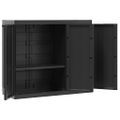 vidaXL Vonkajšia úložná skrinka čierna 97x37x85 cm PP
