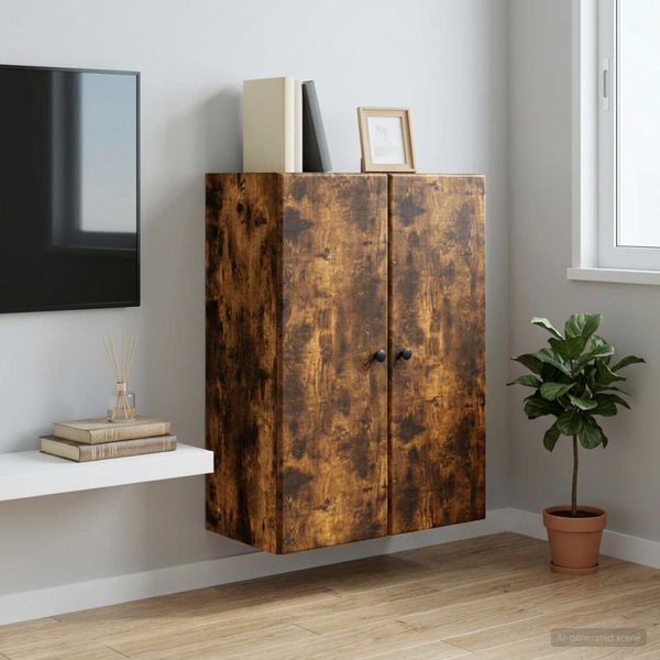 vidaXL Nástenná skrinka 66 x 34,5 x 90 cm Kompozitné drevo Dymový dub