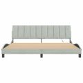 vidaXL Rám postele s LED bez matraca Hankobledosivý 200x200 cm zamat