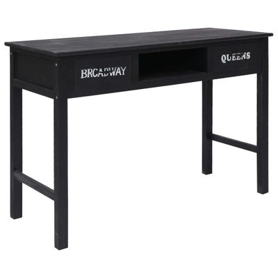 vidaXL Konzolový stolík čierny 110x45x76 cm drevený