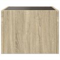 vidaXL Nočný stolík s nekonečnými LED dub sonoma 40x40x30 cm