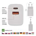 Nabíjačka USB EMOS V02G20 GaN PD univerzálna 3A (20W) max.
