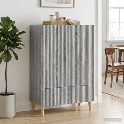 vidaXL Servírovacia skriňa so zásuvkou Sivá sonoma 66 x 34,5 x 95 cm