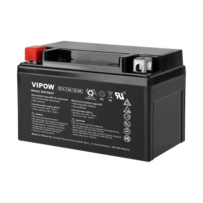 Bateria motocyklová 12V / 7Ah Vipow