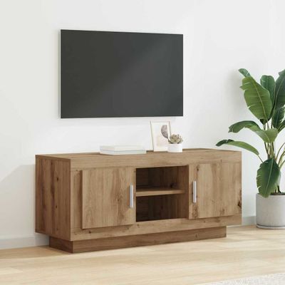 vidaXL TV skrinka Remeselný dub 102 x 35 x 45 cm Kompozitné drevo