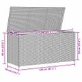 vidaXL Záhradný úložný box čierny 120x50x60 cm polyratanový