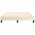 vidaXL Posteľný rám s boxspringom krémový 140x190 cm umelá koža