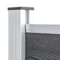 vidaXL Sada plotových panelov WPC 699x146 cm sivá