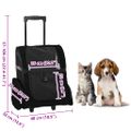 vidaXL Vozík pre domáce zvieratá 3 v 1 dizajn čierny 48x32x(57-106) cm oxfordská látka