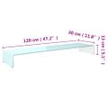 vidaXL TV stojan/stojan pod monitor, sklo, zelený 120x30x13 cm