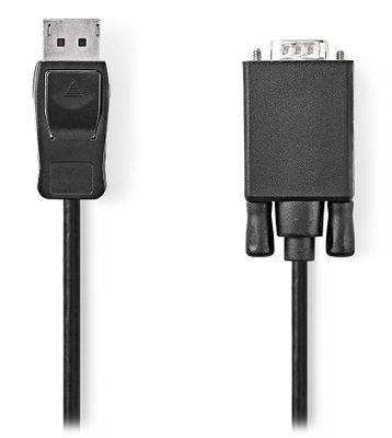NEDIS kábel DisplayPort - VGA/ zástrčka DisplayPort - zástrčka VGA/ čierny/ bulk/ 2m Kabel, zástrčka DisplayPort, zástrčka VGA, 2m, čierny