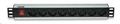 Intellinet 19" Rackmount 8-Way Power Strip - German Type, rozvodný panel, 8x DE zásuvka, 3m kábel