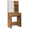 VidaXL súprava toaletného stolíka s LED diódou Old Wood