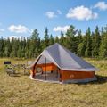 vidaXL Tipi stan 20-miestny Šedá a oranžová Polyester a oceľ