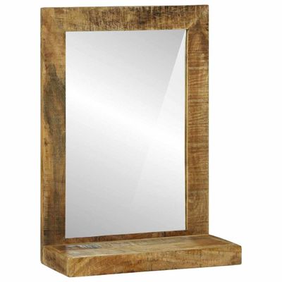vidaXL Kúpeľňové zrkadlo Hnedá 50 x 22 x 70 cm Masívne mango drevo