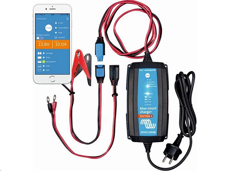 Chytrá nabíjačka Victron Energy BlueSmart 12V/10A + DC konektor, Bluetooth, IP65